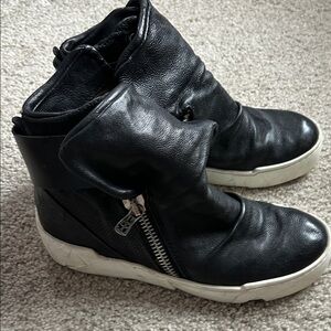 A.S.98 leather high top sneaker